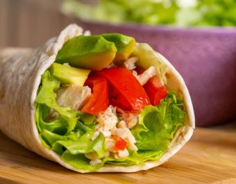 Speedy chicken wraps