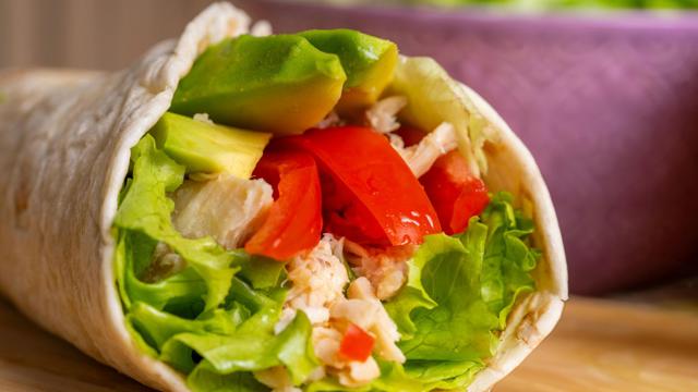 Speedy chicken wraps
