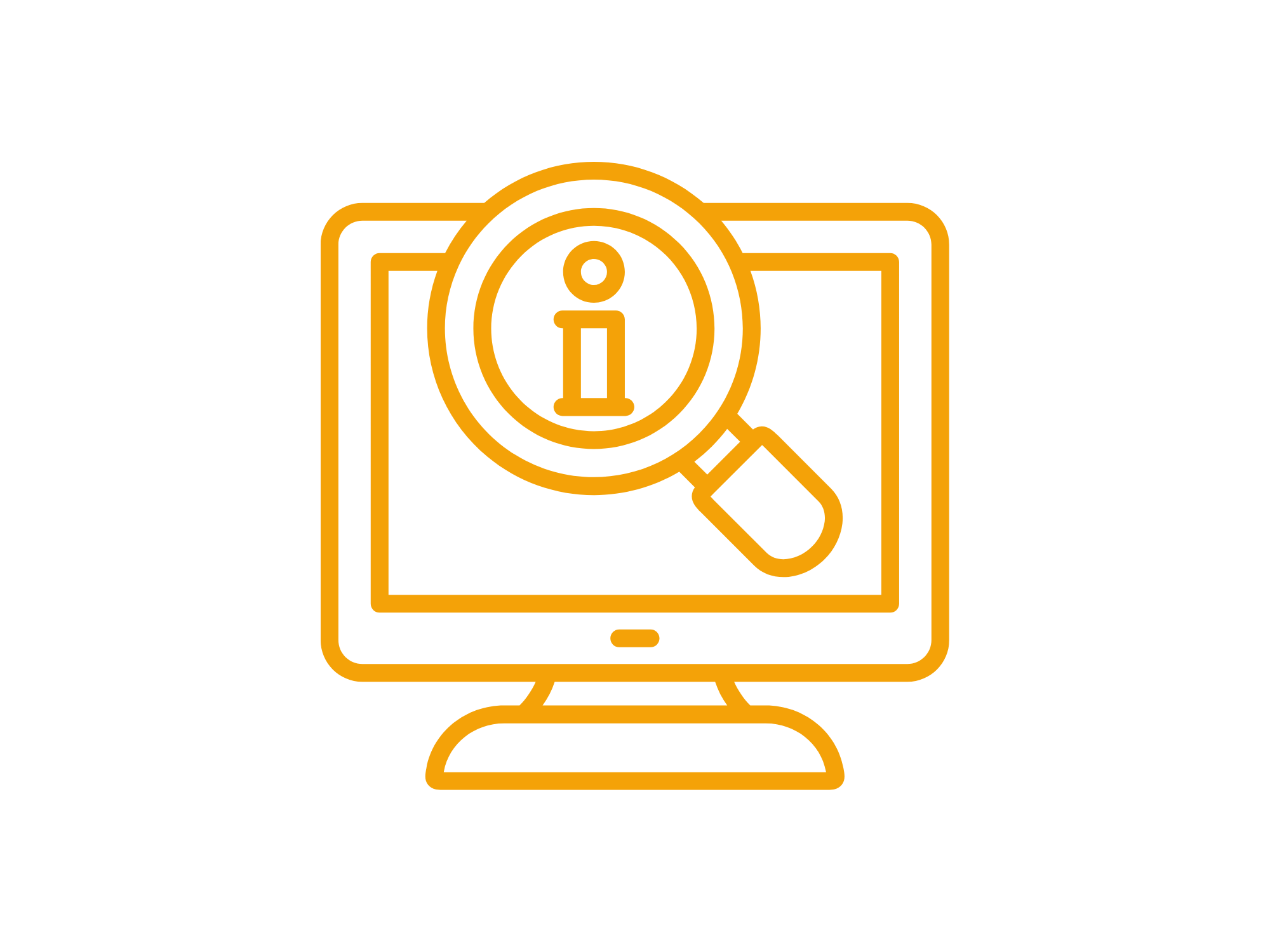 Icon representing the STAIRs scheme, showing online access to information.